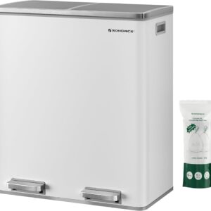 Trash Can 2 x 8 Gallon (2 x 30 L) Garbage Can for Kitchen-Free Shipping