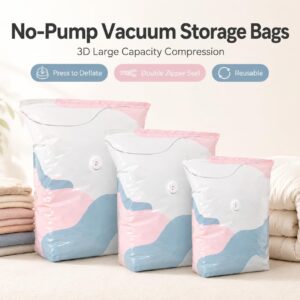 3 PACK No-Pump Vacuum Storage Bags-Free Shipping