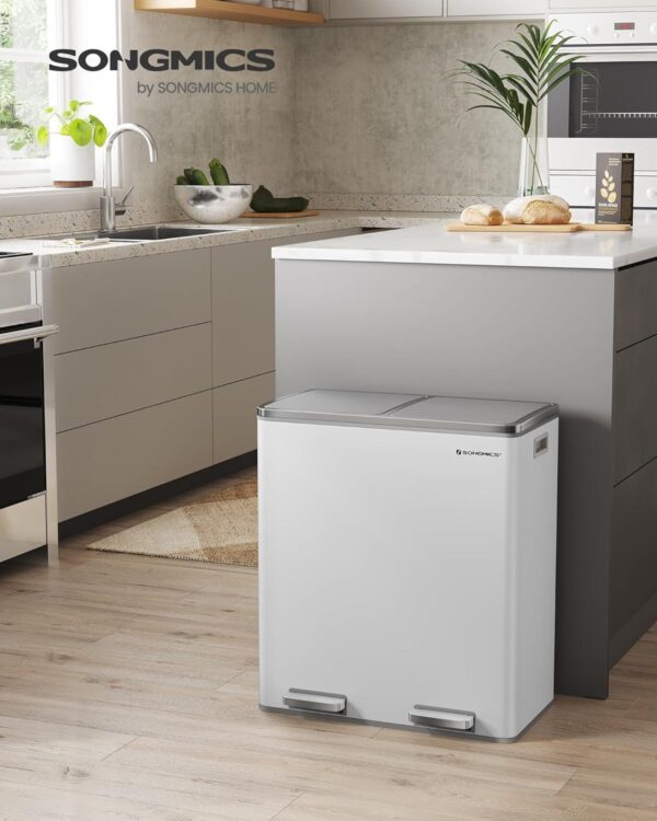 Trash Can 2 x 8 Gallon (2 x 30 L) Garbage Can for Kitchen-Free Shipping