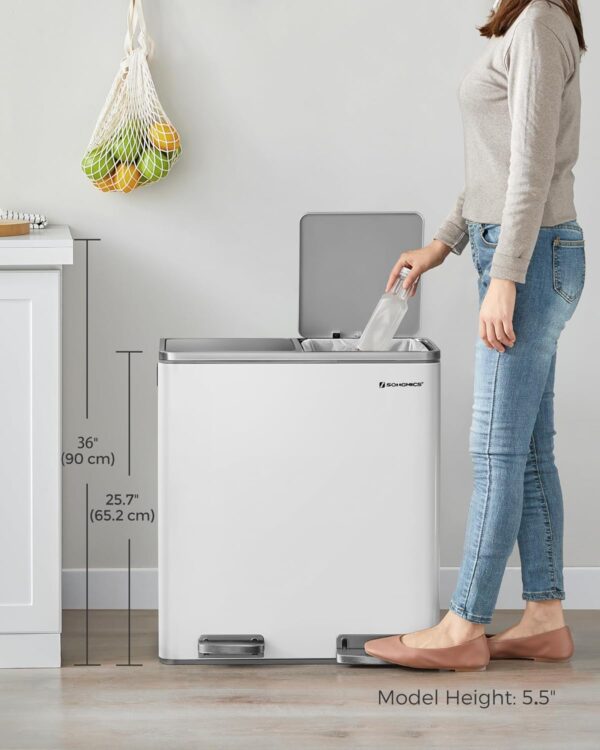 Trash Can 2 x 8 Gallon (2 x 30 L) Garbage Can for Kitchen-Free Shipping
