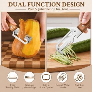 81-ZlXb09OL._AC_SL1500_.jpg 2-Pcs Upgrade Vegetable Peeler and Julienne Peeler Set