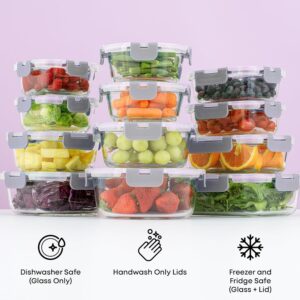 24pc Borosilicate Glass Storage Containers with Lids