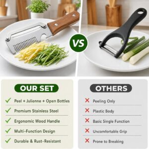 81JsRoRa1L._AC_SL1500_.jpg 2-Pcs Upgrade Vegetable Peeler and Julienne Peeler Set