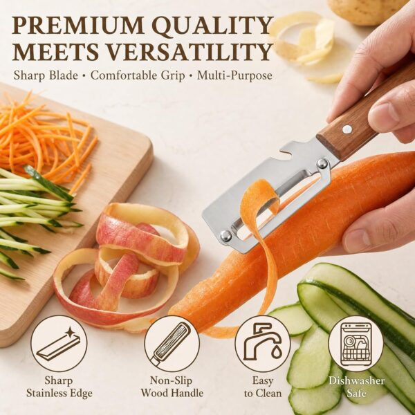 81UZ1aPVCsL._AC_SL1500_.jpg 2-Pcs Upgrade Vegetable Peeler and Julienne Peeler Set