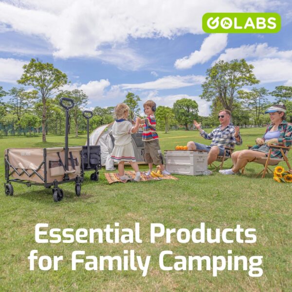 Collapsible Wagon Cart Max 350lb Load & Expandable Storage 100L