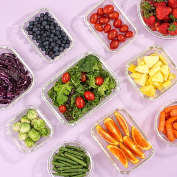 24pc Borosilicate Glass Storage Containers with Lids